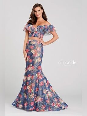 ELLIE WILDE BY MON CHERI floral lace fit and flare two-piece gown
EW120099